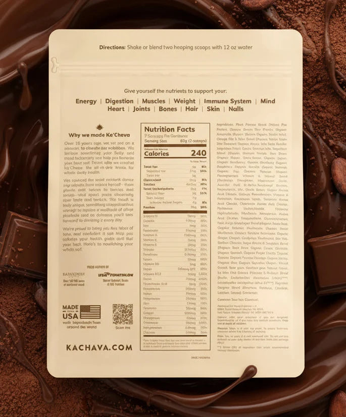 KA'CHAVA All-in-One Nutrition  Shake Chocolate Kachava 15.31 oz 2Pack! 30.62 oz Total